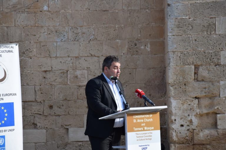 Ομιλία κ. Ali Tuncay , αντιπρόσωπου της Τεχνικής Επιτροπής για την Πολιτιστική Κληρονομιά κατά την τελετή παράδοσης της Αγίας Άννας.
