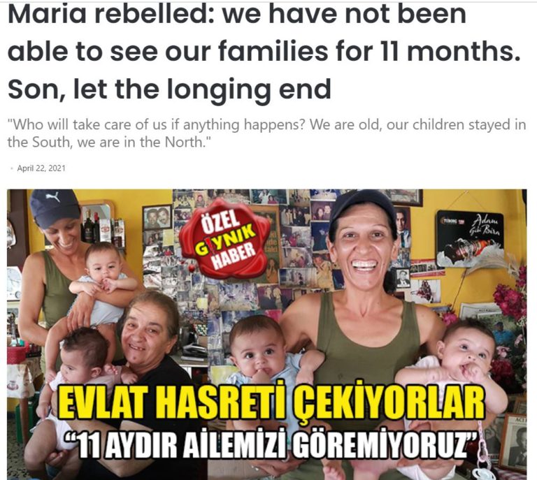 Maria rebelled: we have not been able to see our families for 11 months. Son, let the longing end