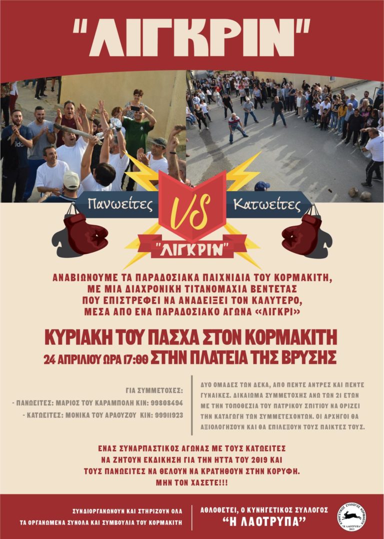 ΛΙΓΚΡΙΝ – Πανωείτες Vs Κατωείτες- Κυριακή του Πάσχα 24 Απριλίου 2022